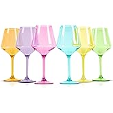 Premium Unbreakable Stemmed Wine Glasses – Set of 6 BPA-Free Shatterproof Reusable Plastic Acrylic Wine Glasses | Elegant Crystal-Clear Wine Cups for Outdoor, Camping, Wedding, Home Bar Gift