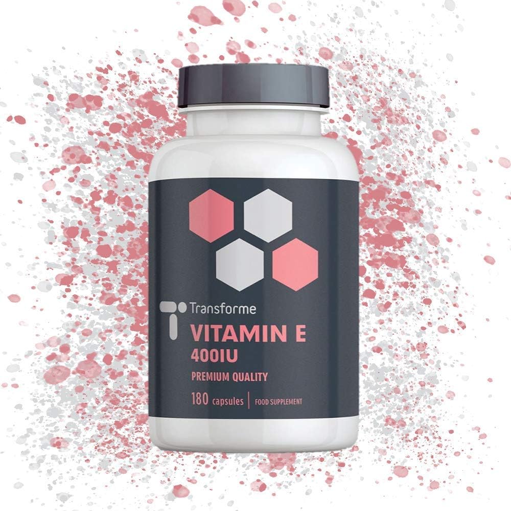 Transforme Vitamin E Capsules 400iu, 180 High Absorption Softgels for Skin Eyes & Immune System, 6 Month Supply, Gluten Free, UK Made - Image 3