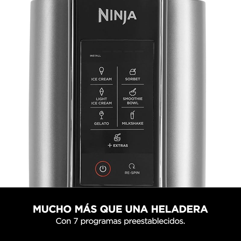 CREAMi, Heladera Eléctrica Multifunción, Negro y Plata