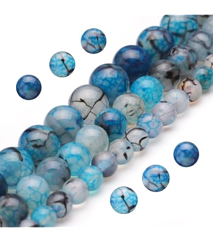Youngbling 6mm Imperial Jasper Gemstone Beads - 15" Strand Of Polished Red & Blue Stone Beads For Jewelry Making - View #10