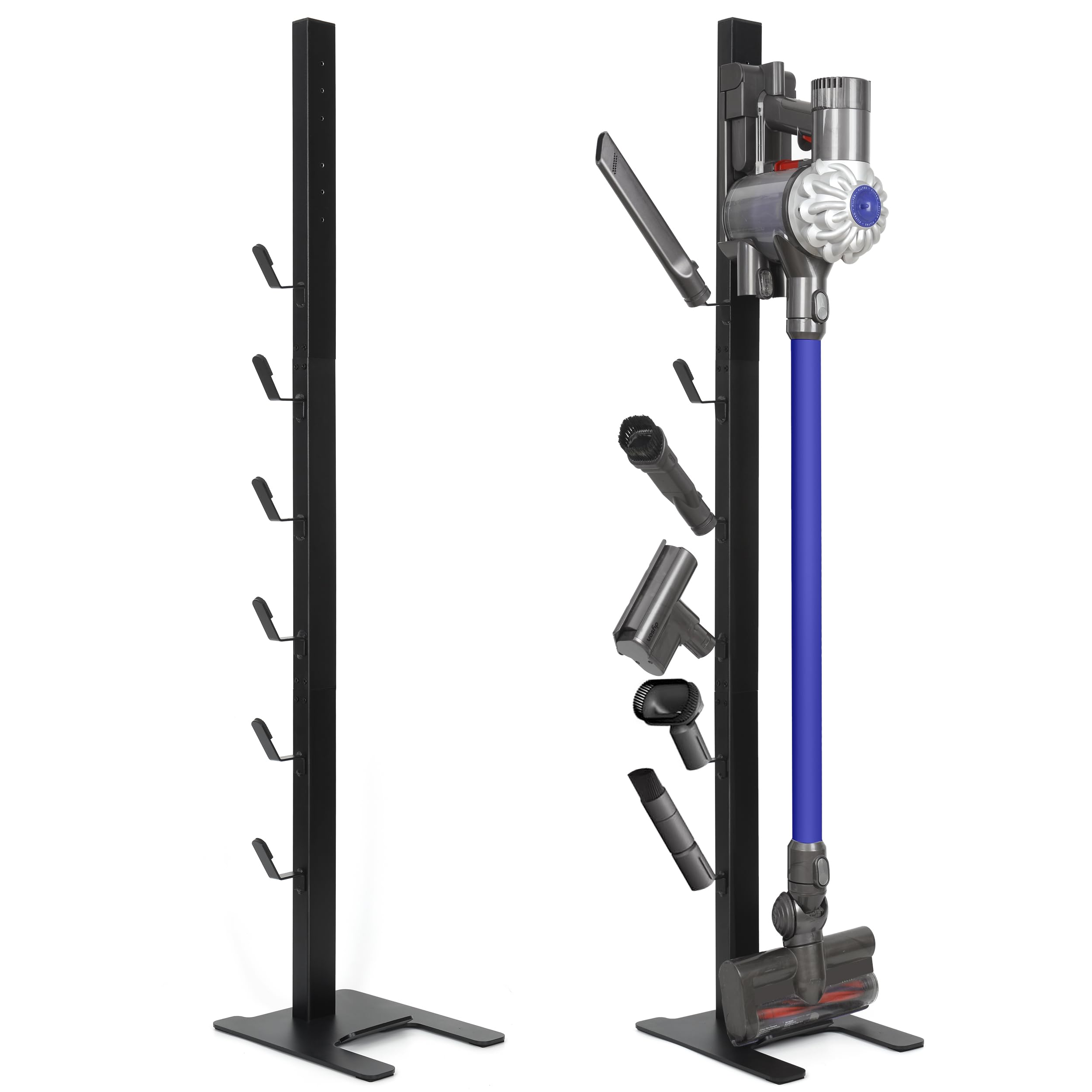 Photo 1 of (untested) 6 Hooks Dyson Vacuum Stand, Stable Metal Storage Floor Stand Docking Station Attachments Holder for Dyson V15 V11 V10 V8, V7 , V6 Cordless Stick Vacuum Clearners & Accessories Organizer (6 Hooks)