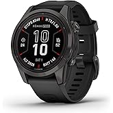 Garmin f��nix 7S Pro Sapphire Solar, Multisport GPS Smartwatch, Built-in Flashlight, Solar Charging Capability, Black