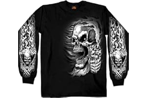 Hot Leathers Black Assassin Double Sided Long Sleeve T-Shirt