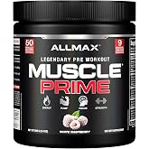 ALLMAX MUSCLEPRIME Pre-Workout Powder, White Raspberry, 266 g