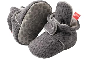 oelaio Baby Booties Newborn Baby First Shoes Non-Slip Cozy Warm Soft Booties for Toddler Infant Boy Girl