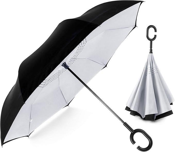 EEZY Inverted Umbrella w/Windproof Double Layer