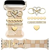 Silicone Strap for Apple watch band 38mm 40mm 41mm 42mm 44mm 45mm 46mm 49mm with Bling Bee Charms, Soft Sport Bracelet for iWatch Bands Series 11 10 9 8 7 6 5 4 3 SE SE2 SE3 Ultra for Women