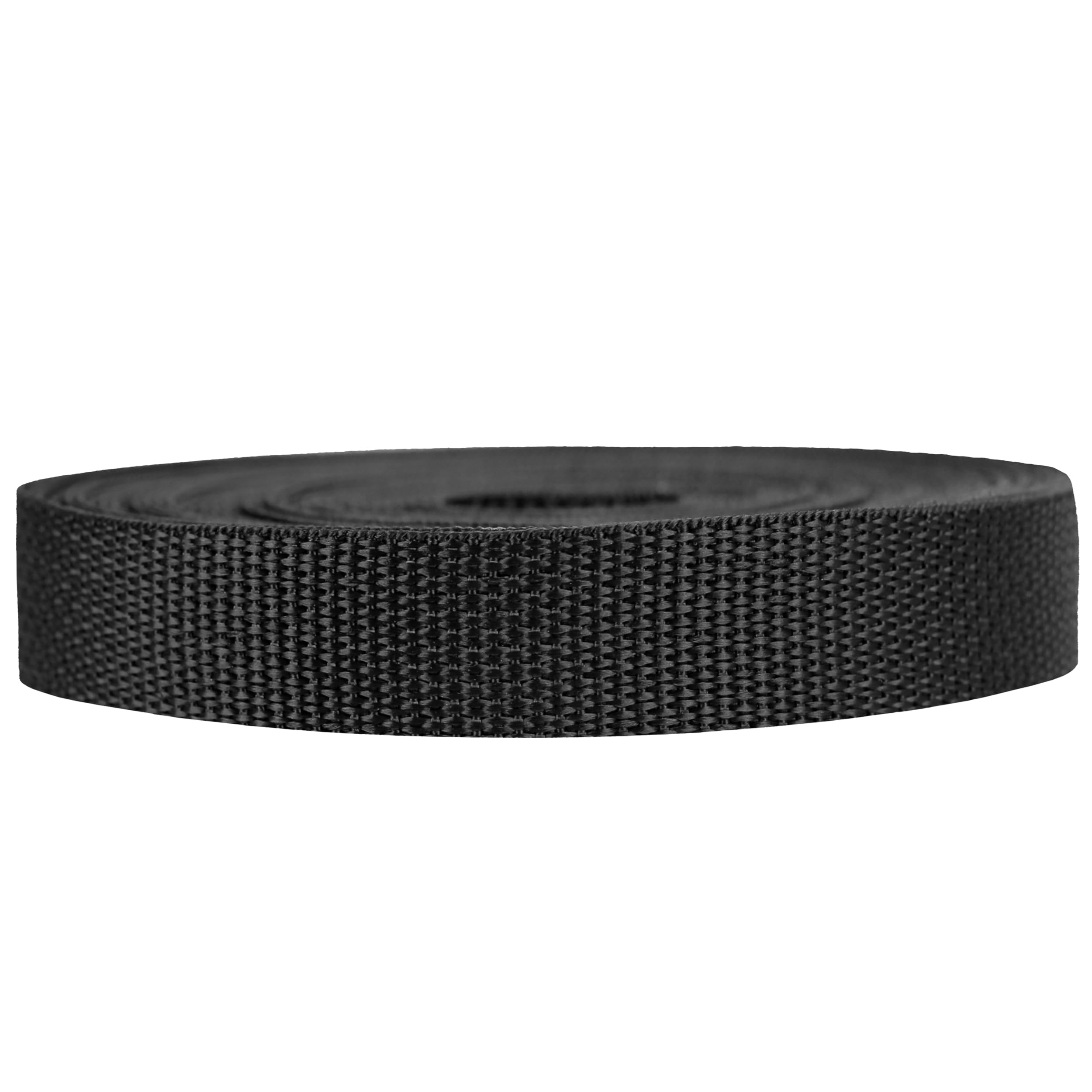 Strapworks Poly Strapping for Outdoor DIY Gear Repair, Pet Collars, Crafts, Polypropylene, Black, 3/4" x 25 Yard