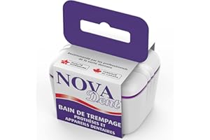 Novadent Dentures Cleaner Soaking Bath – Cleaning Container for Dental Appliances’ Solution (Classic)