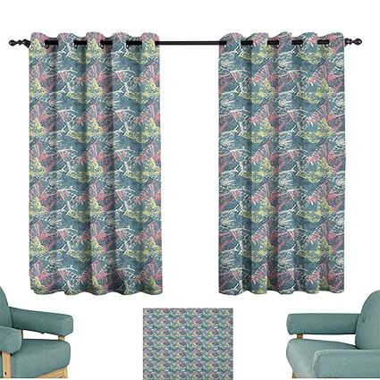 Amazon Com Sanring Butterfly Curtains And Drapes Pastel Colors