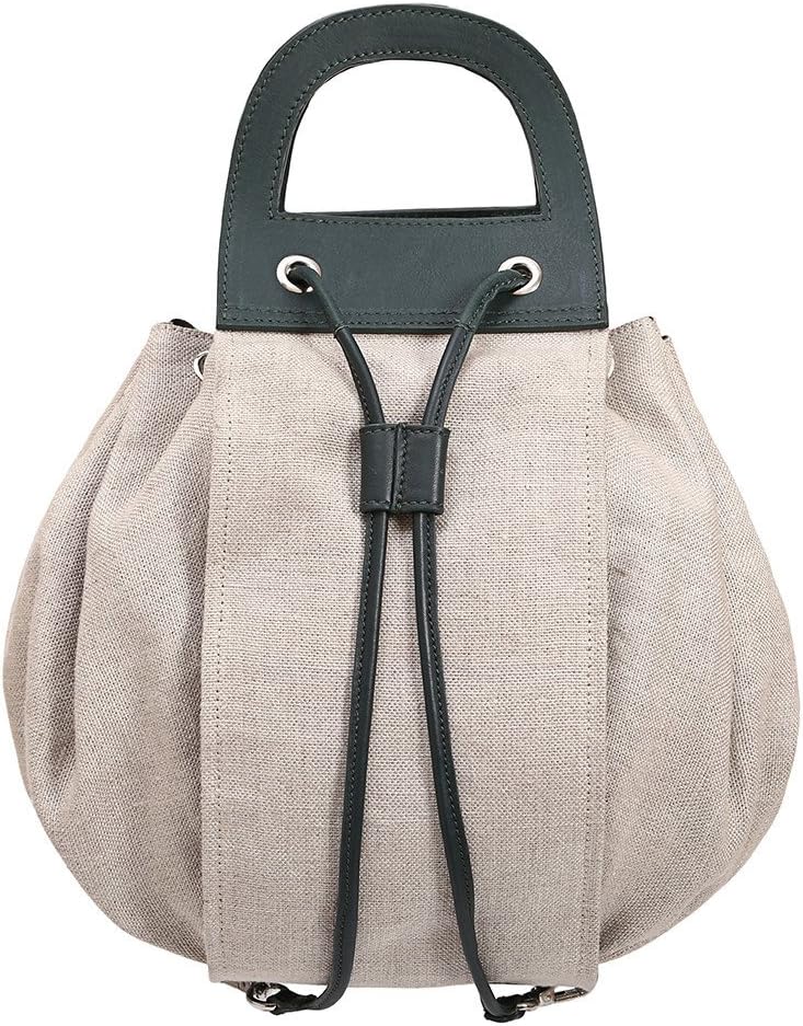 "The Lino Triplet" Linen and Leather multi usable bag by Abago
