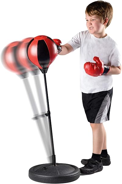 Toyrific Adjustable Freestanding Punch Bag Set with Gloves and Stand