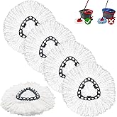 Cseece 5 Pack Mop Head Refills Compatible with Vileda EasyWring 1-Tank Spin Mops – Microfiber Spin Mop Head Replacement, Reus