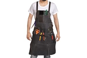 Leather Apron Genuine Pure Leather Tool Work BBQ Apron for Handyman, Carpanter, Woodwork, Kitchen, Cooking - Men and Women