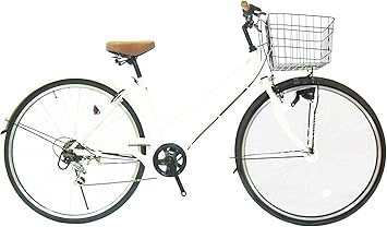 Amazon Lupinusルピナス 自転車 27インチ Lp 276ta シティサイクル Ledオートライト 外装6段ギア ブラックリム １０0 完成車 ホワイト Lupinus ルピナス シティー ファミリーサイクル