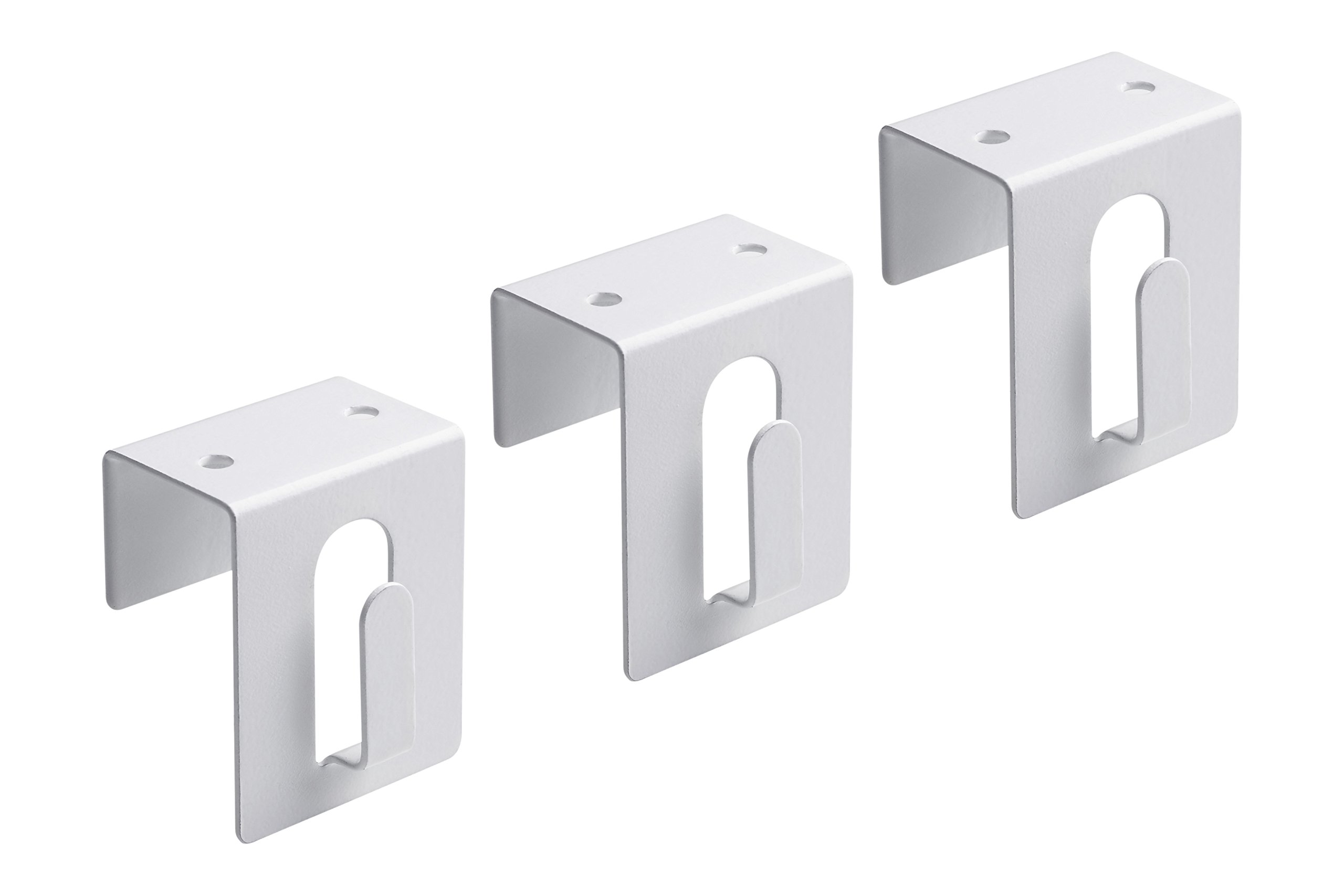 Metafranc Window Hooks – Pack of 3 – White – Made of Steel – for Hanging in Doors and Windows up to 17 mm – No Gluing & Drilling/Door Hooks for Decoration & Curtains/Decorative Hooks/Window Clip