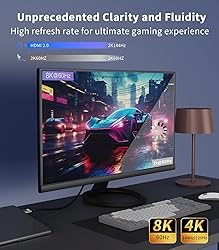 SWITCHFLUX USB C to HDMI 2.1 Cable 10Ft