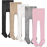 Toddler Baby Girls Cable Knit Leggings Solid Cotton Footed Tights Warm Stockings Pantyhose Pants Trousers 3/5Pack for 1-8T