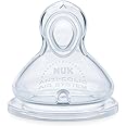 NUK Smooth Flow Anti Colic Baby Bottle Nipples, Size 2 (6+ Months), Medium Flow, 2 Pack