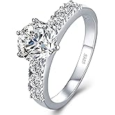 Atylyk 2 Carat Moissanite Engagement Ring Wedding Promise Gold-plating Sterling Silver Rings for Women