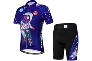 WEIMOSTAR Cycling Jersey Shorts Set Padded Suit Kid's Bicycle Tops Shirt Mountain Bike Riding