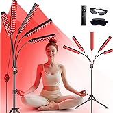 Red Light Therapy for Face and Body, Red Infrared Light Therapy Lamp with Stand Led 660nm Red Light-Therapy& 850nm Infrared Light Device for Body Gift for Her