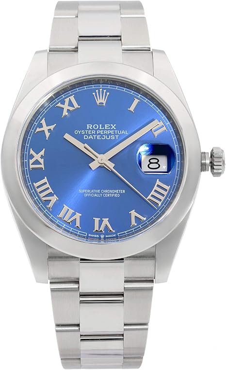 Rolex Datejust 41 Blue Roman Numeral Dial Men's Watch 126300