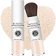 Sunscreen Setting Powder SPF 35, Mineral Brush Powder, Oil Control Natural Matte Finish Loose Powder Translucent Lasting Lightweight Breathable for All Skin (#01 Translucent)
