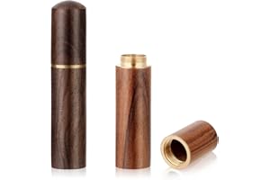 Styquenzer 2 Pcs Needle Case Portable Wooden Sewing Box Sewing Needles Holder Versatile Sewing Storage Case Needle Tube Keeper Container for Storage Embroidery Needle Toothpick Bead