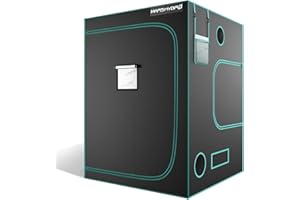 MARS HYDRO 5x5 Advanced Grow Tent, 60"x60"x80" High Reflective Mylar 1680D for Hydroponics Indoor Plant Growing, with Observation Window,Floor Tray and Smooth Zipper for TS3000/FC6500/FC-E6500/FC8000