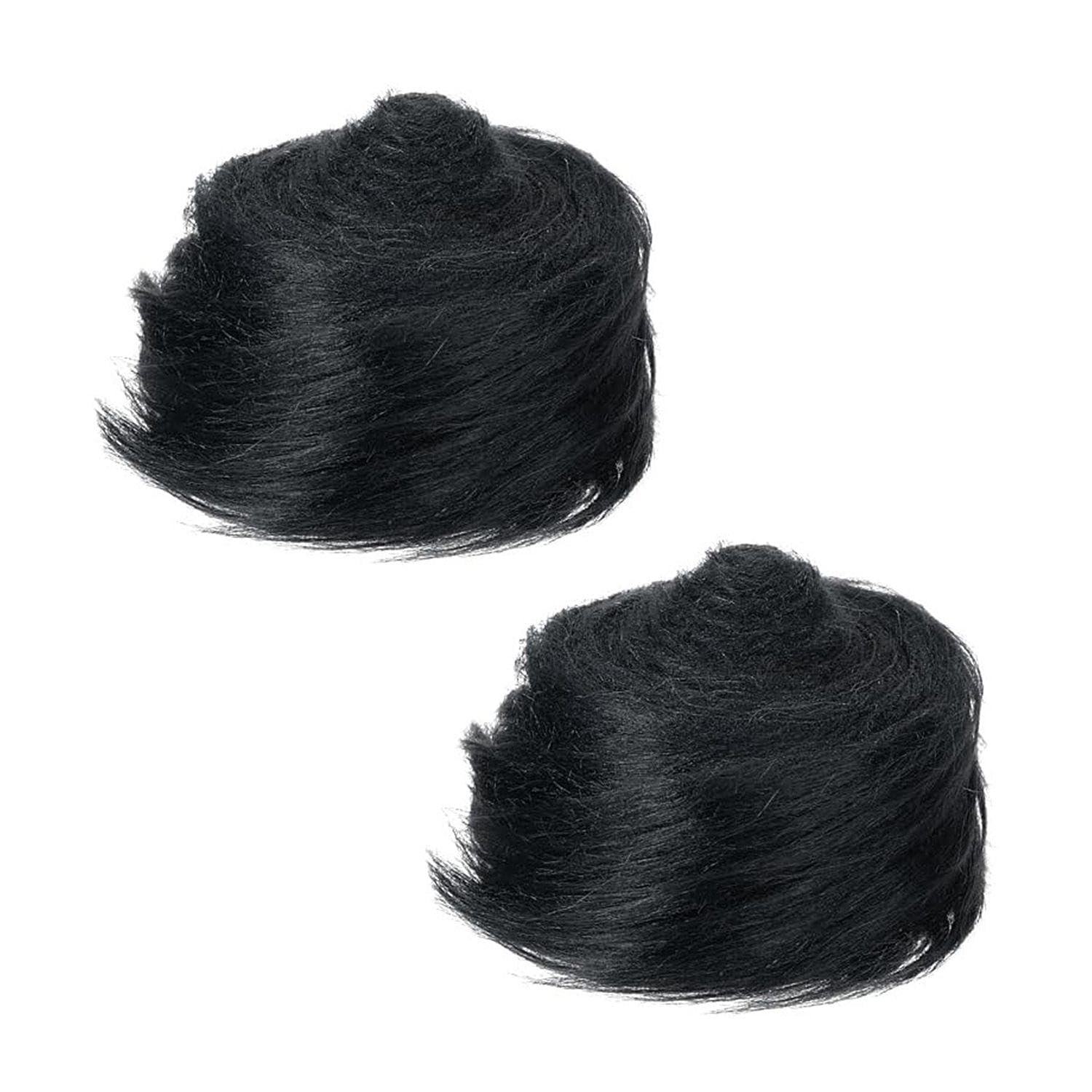 2 Rolls of Black Beard, DIY Craft Decorations, Fabric Hair Ties, Beard Making Accessories, Black Faux Fur