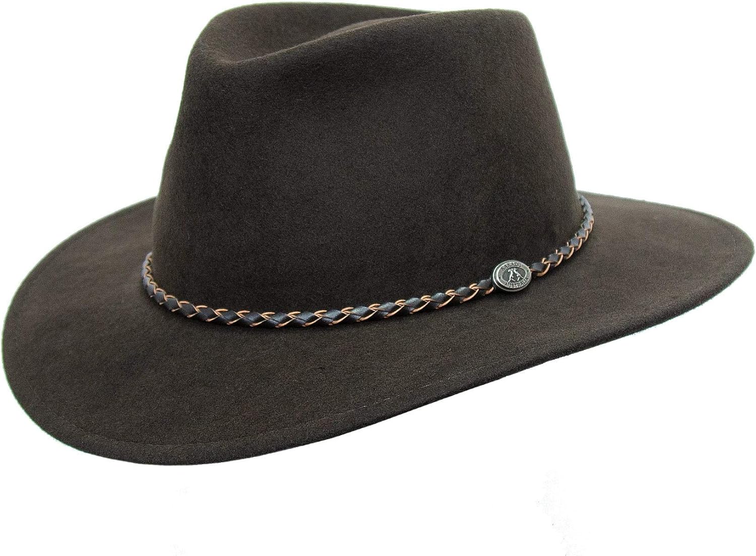 Kakadu Traders Australia Sombrero de fieltro de lana con banda de