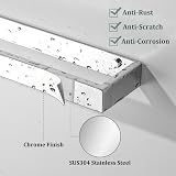 SAYAYO Towel Holder Wall Mounted Chrome 20 cm SUS304 Stainless Steel view 4