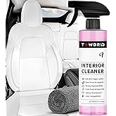 teworld Tesla Seat Cleaner & Remover Stain, Interior Cleaner for White & Black Vegan Leather, Interior Cleaning Kit for Seats, Console, Dash, Tesla Model 3, Y, S, X, Cybertruck Accessories