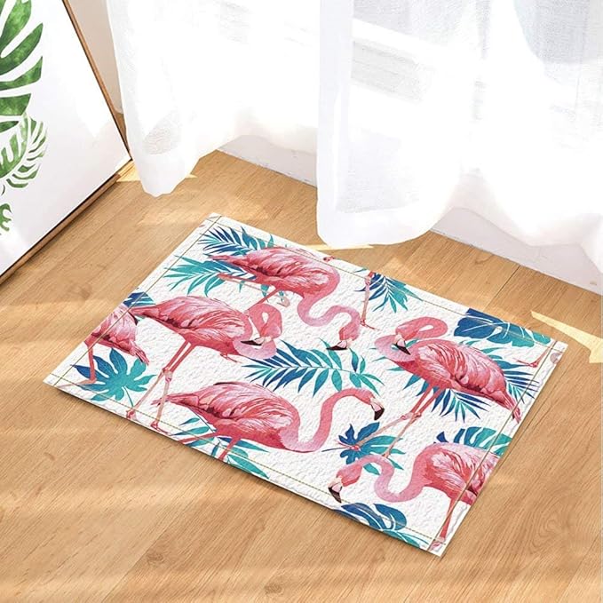 Palm Leaves - Alfombra de baño Antideslizante con diseño de pájaro y