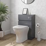 Artis Grey Gloss Back to Wall Toilet Unit 500x320mm Stylish Design view 4