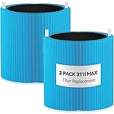 Bpbdzz 2 Pack Blue Pure 311i Max AllergenBlock Replacement Filter, Compatible with BLUEAIR Blue Pure 311i Max Air Purifier, Advanced Activated Carbon Filter