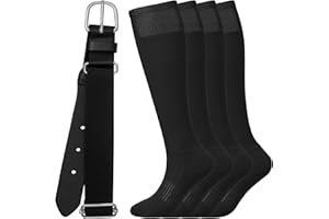 JaGely 5 Pcs Youth Adjustable Belt Baseball Socks and Belt for Youth Adult 1 Softball Waist with 2 Pairs of Sock