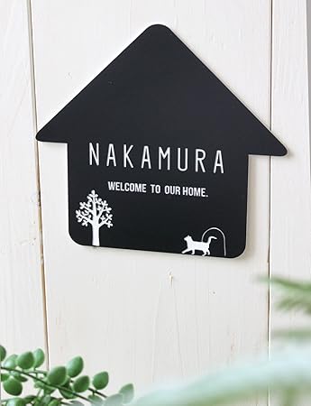 Amazon ナチュラルカントリー かわいいおうち表札 ネームプレート 玄関 看板 表札