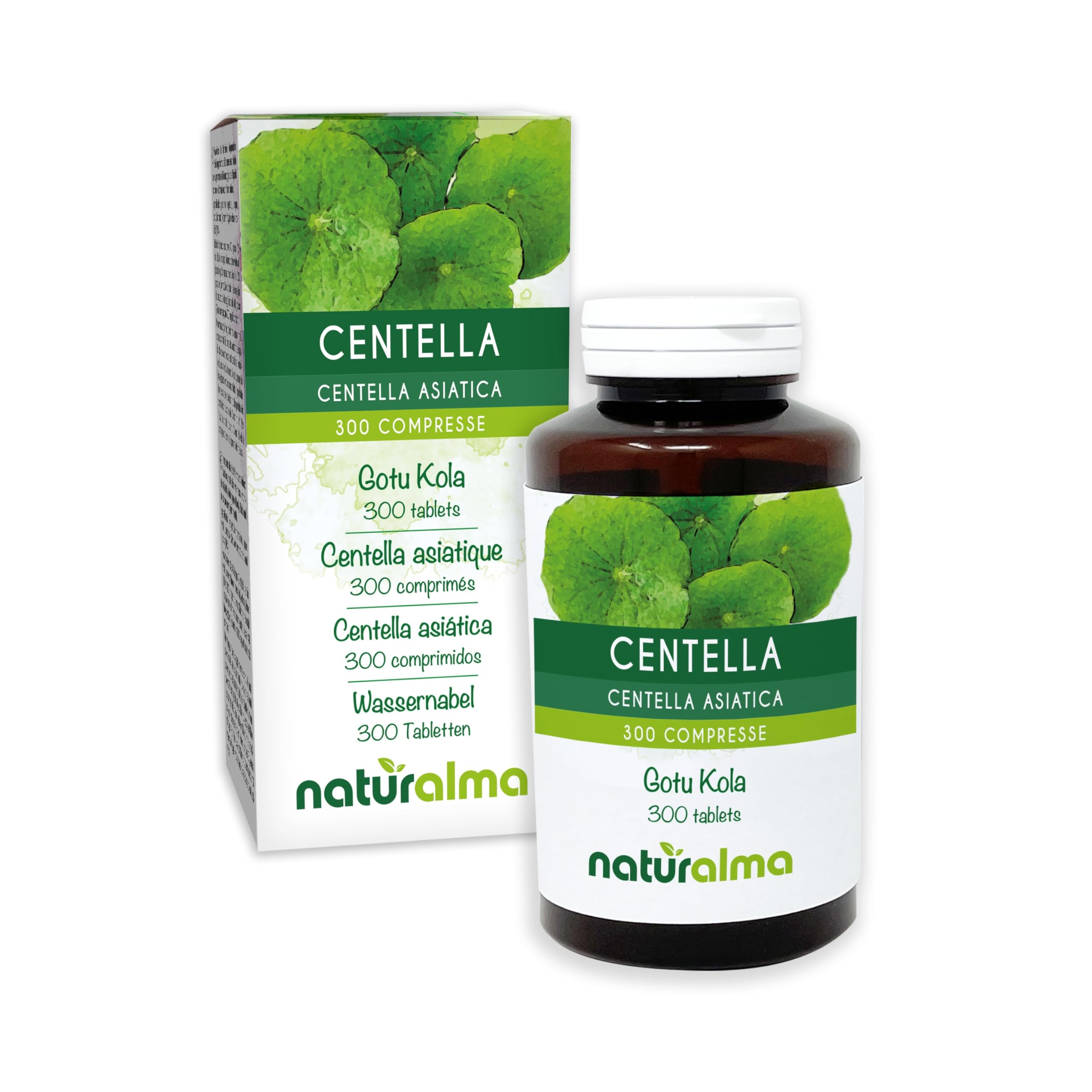 Gotu kola (Centella asiatica) herb Naturalma - 150 g - 300 Tablets - Food Supplement - Natural and Vegan