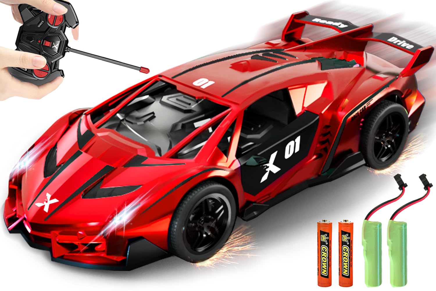 HATFRYF Remote Control Drift Cars, Remote Control Vehicle, RC Drift Car - Driftable, for Kid Adult Gift - Red