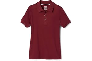 French Toast Girls' Short Sleeve Picot Collar Polo School Uniform Shirt (Standard and Plus)