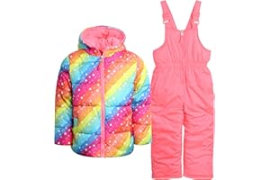 Pink Platinum Toddler Girls' Snowsuit - 2 Piece Fleece Lined Water-Resistant Insulated Girls Ski Jacket & Snow Bib (12M-6X)