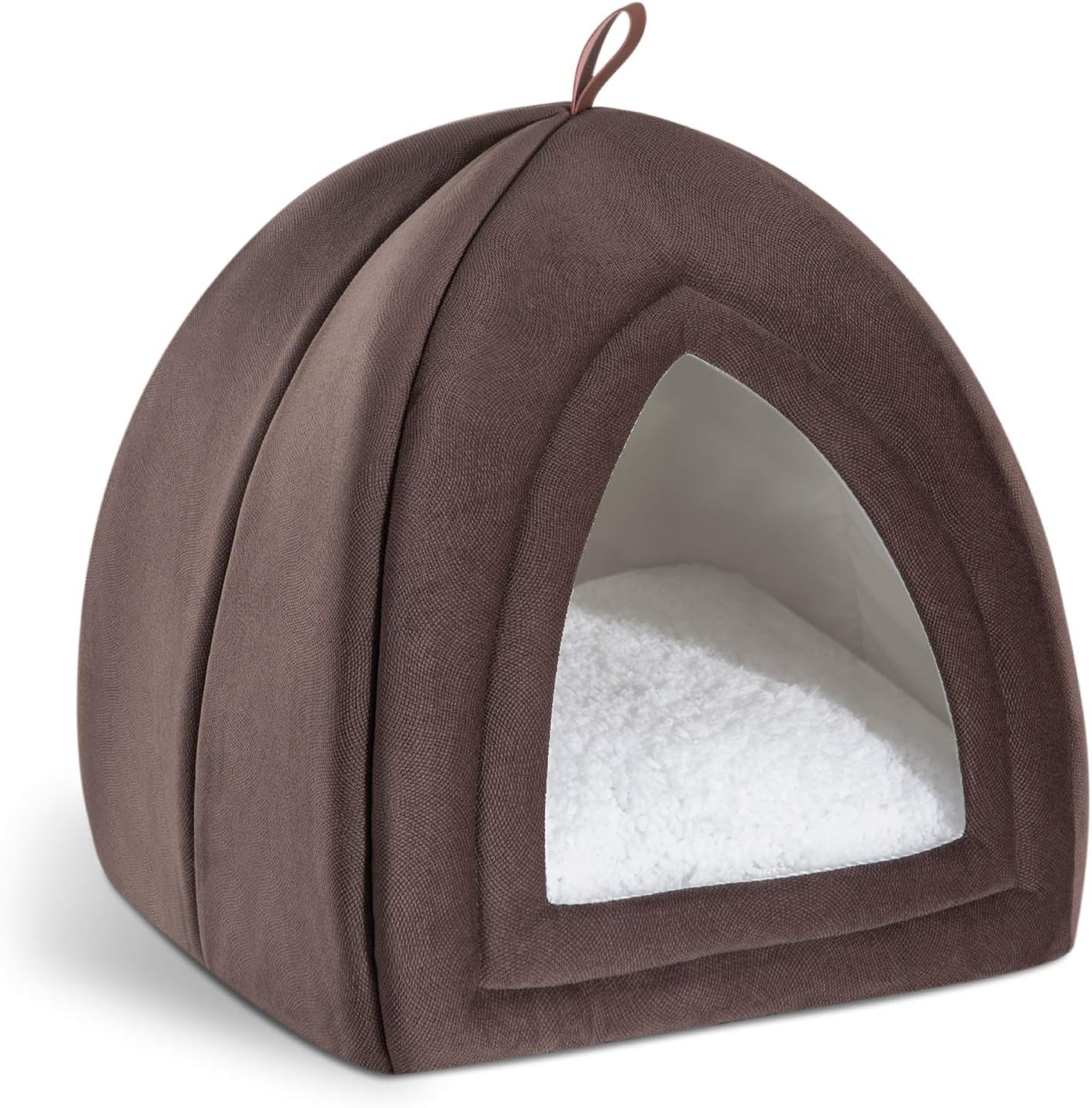 Bedsure Kitten Bed Cave Bed for Cats & Dogs - 15/19 inches Up to 11lbs 2-in-1 Kitty Bed/Cat Hut/Covered Cat Bed Caves with Removable Washable Cushioned Pillow, Indoor Pet Cat Dog Beds for Pets