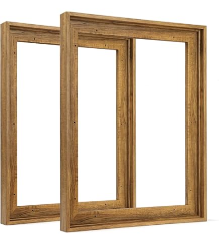 Texas Art Canvas Floater Frame - Fits 1" To 1.25" Deep Gallery-Wrapped Canvases, Light Oak Finish, Includes Hanging Kit (16x20 Inch)