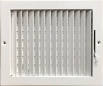 8 X 6 Adjustable Blade Sidewall Ceiling Register Vent Cover