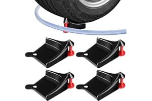 Dreyoo 4 Pcs Car Hose Guide, Tire Hose Roller for Car Washing, Detailing Tire Hose Guide Preventing Pressure Washer Hose Stuck Under The Wheels, Plastic Wash Tool to Avoid Snagging(Black)