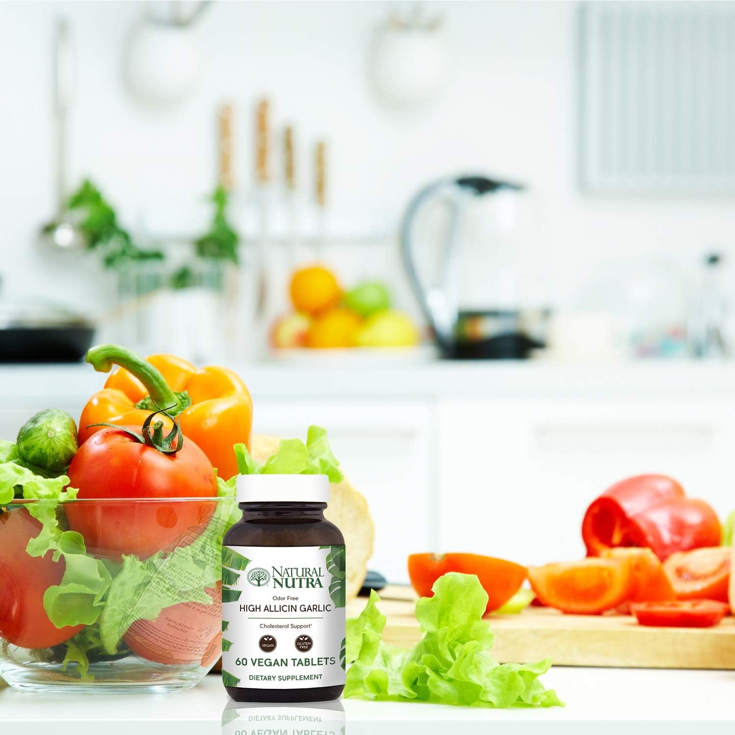 Natural Nutra High Allicin Garlic Supplement, Garlic Pills for High Blood Pressure, Cholesterol