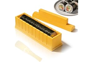 DIY Sushi Mold Set, Sushi Maker Mold Press, Easy to Use Rice Making Tool for Beginners, Rice Maker Roller for Home Use and Fa