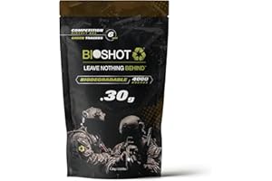 BioShot Biodegradable Green Tracer Glow in The Dark Airsoft BBS - Seamless Competition Match Grade for All 6mm Airsoft Guns and Accessories